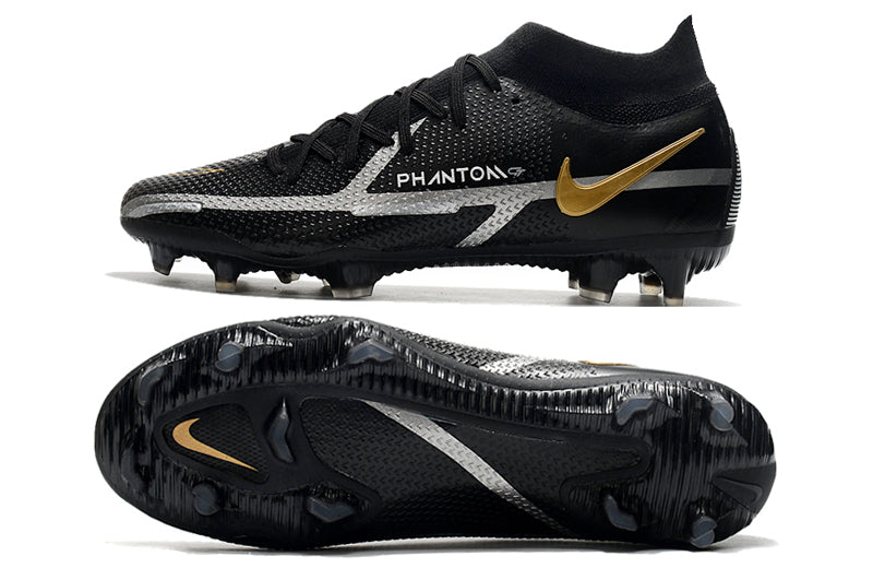 Guayo Nike Phantom Negro Dorado