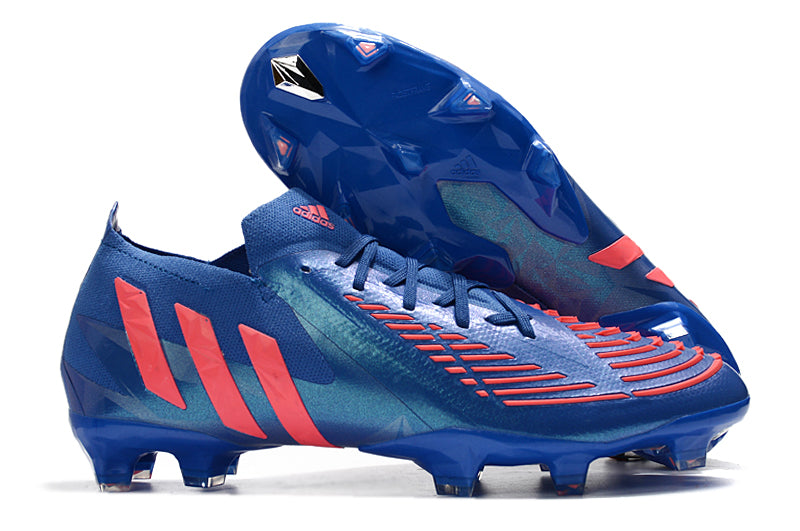 Guayo Adidas Predator Edge Azul Naranja Cordon