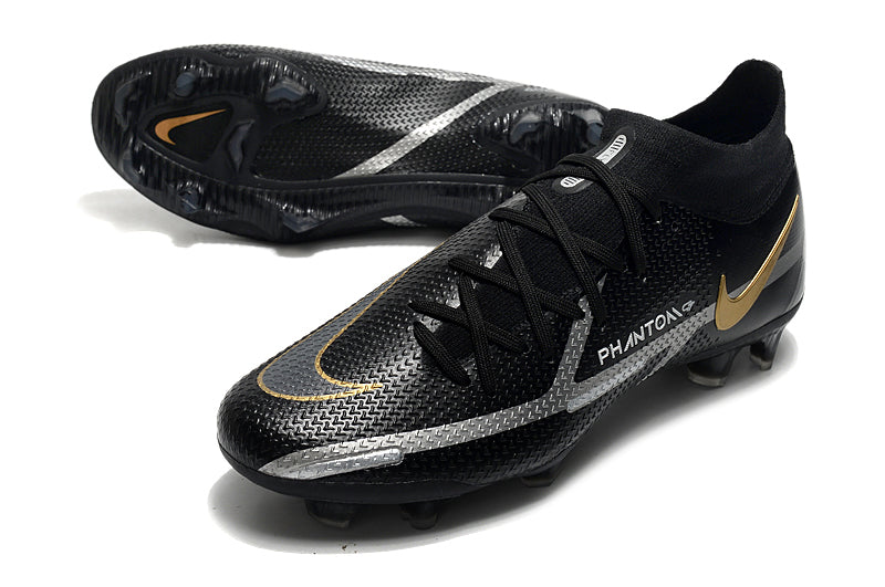 Guayo Nike Phantom Negro Dorado