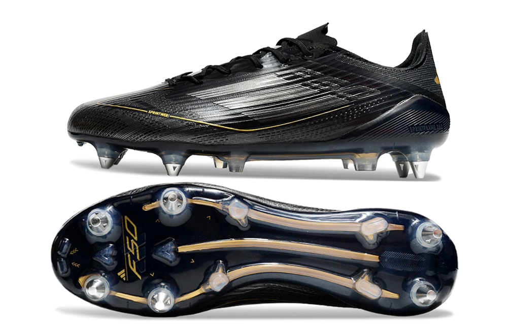 Guayo F50 Negro Dorado Tache Aluminio