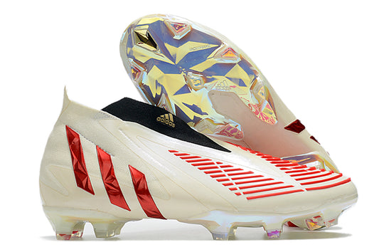 Guayo Adidas Predator Edge Beige Rojo