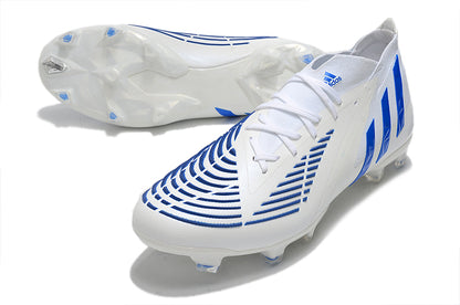 Guayo Adidas Predator Edge Blanco Azul Cordon