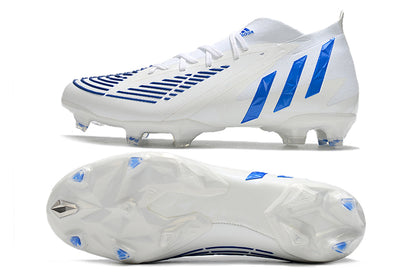 Guayo Adidas Predator Edge Blanco Azul Cordon