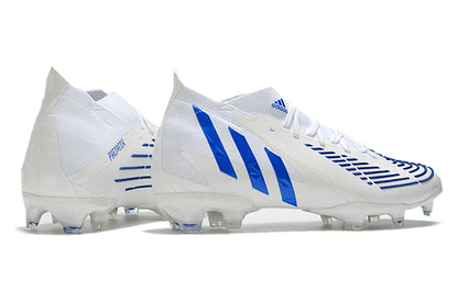 Guayo Adidas Predator Edge Blanco Azul Cordon